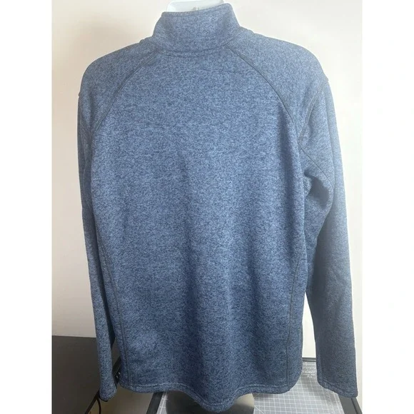 Eddie Bauer Men's Size 2XL Blue Pullover Sweater Quarter Zip Knit Sweatshirt - Picture 3 of 7